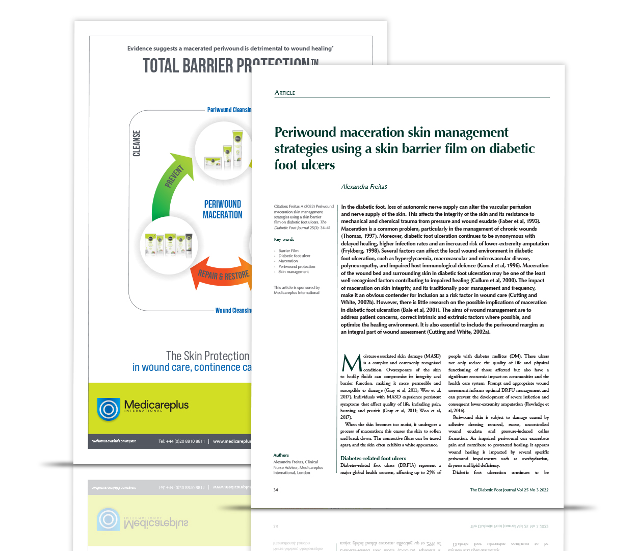 Periwound maceration skin management strategies using a skin barrier film on diabetic foot ulcers