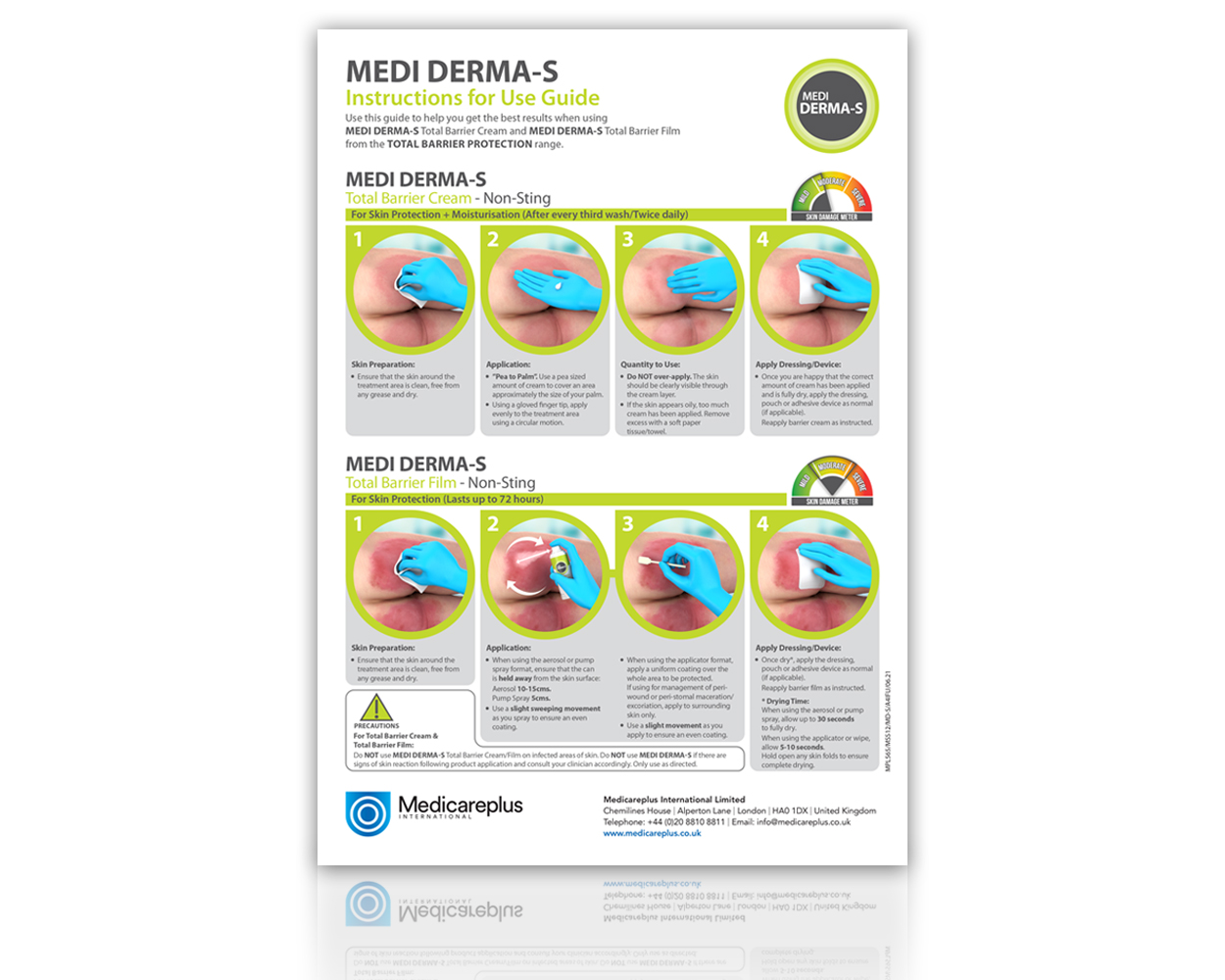 Medi DermaS Cream and Film Instructions for use guide Medicareplus Medi DermaS Cream and Film Instructions for use guide Medicareplus